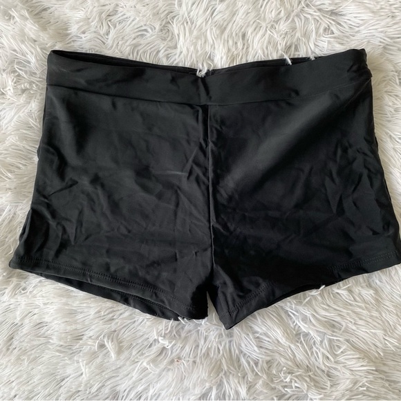 NWOT Two Piece Black Tankini Boy Shorts Modest Swimsuit Bikini - Picture 6 of 14